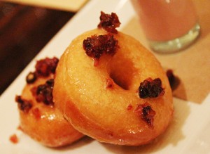 Maple Bacon Donuts at BLT Steak. 