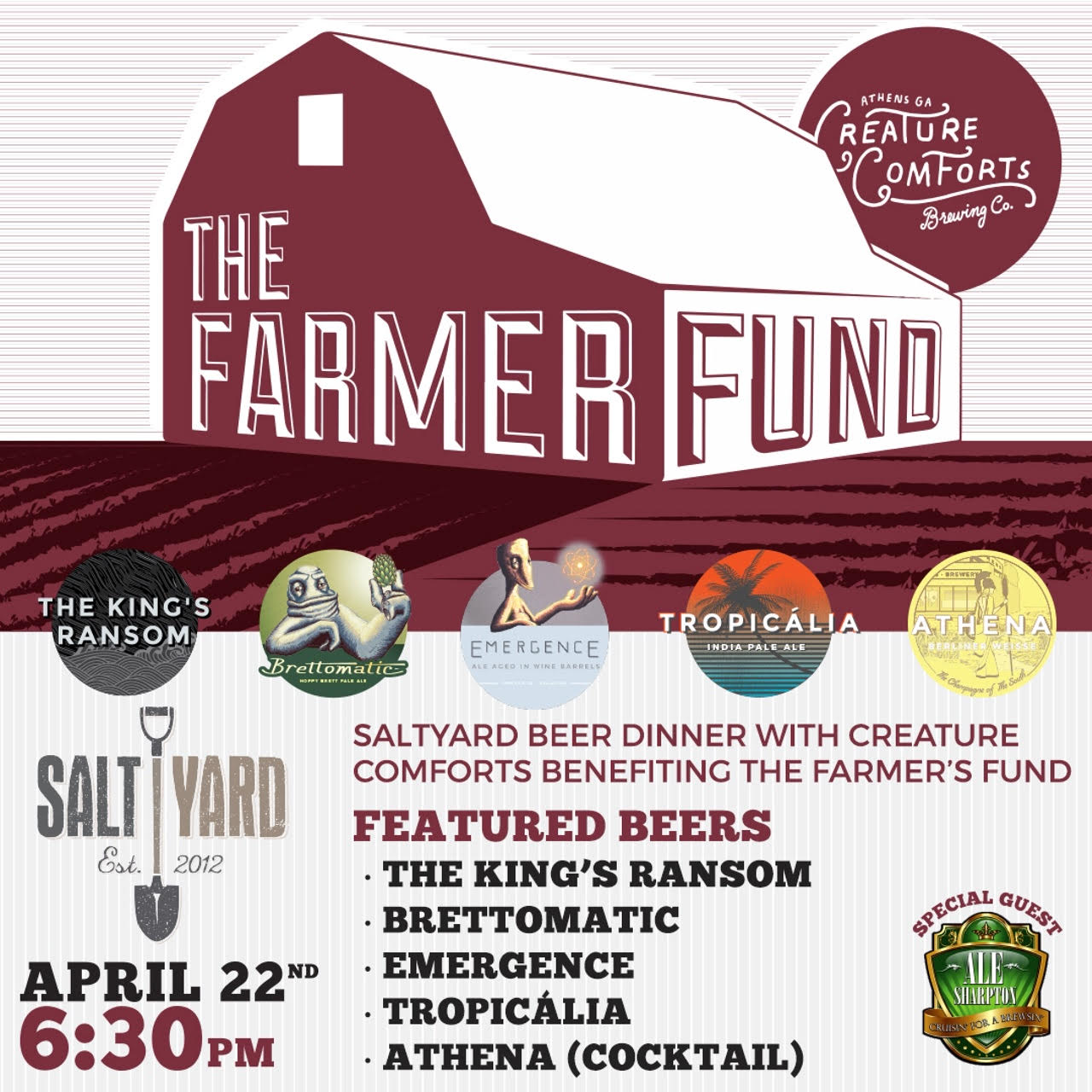 The Farmer Fund Saltyard Creature Comforts Beer Dinner