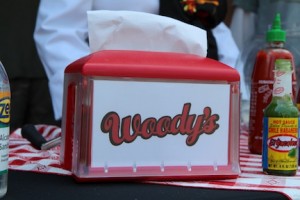 Here's a napkin from Woody's Cheesesteaks to wipe your mouth! 